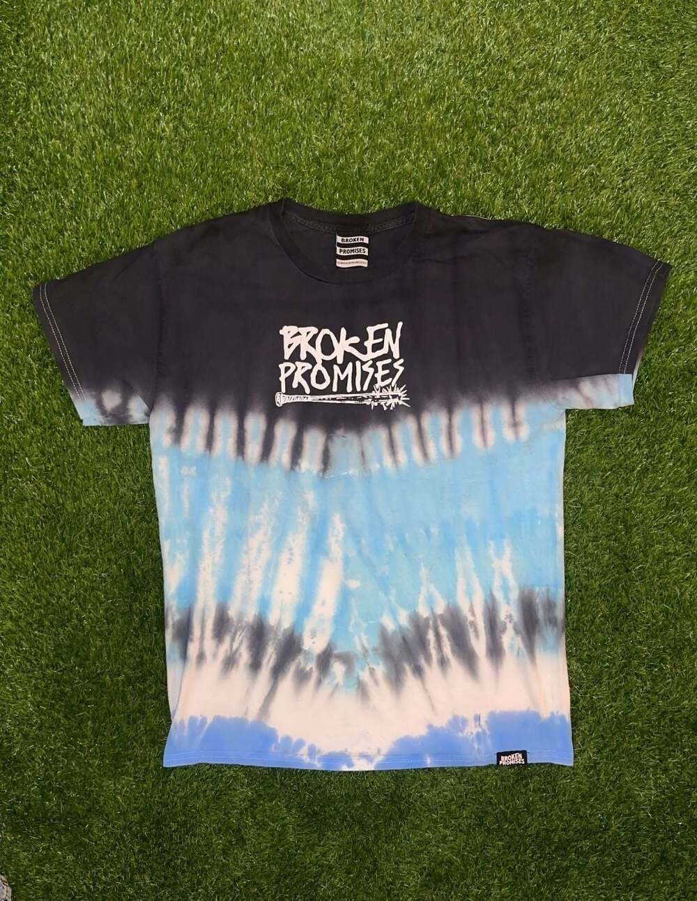 Broken Promises Warrior Blue Tie Dye T-Shirt Medium